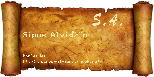 Sipos Alvián névjegykártya